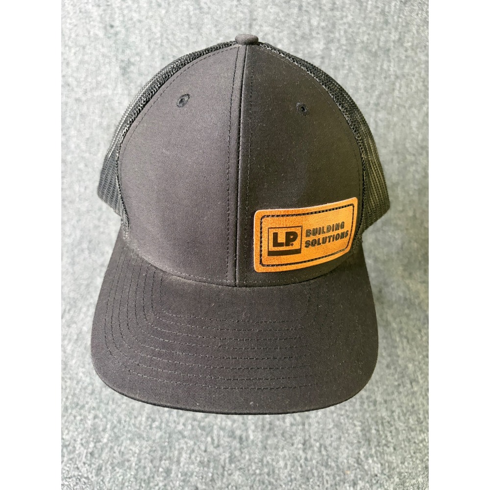 Richardson 112 Trucker Hat LP Building Solutions Snapback Black Mesh Cap
